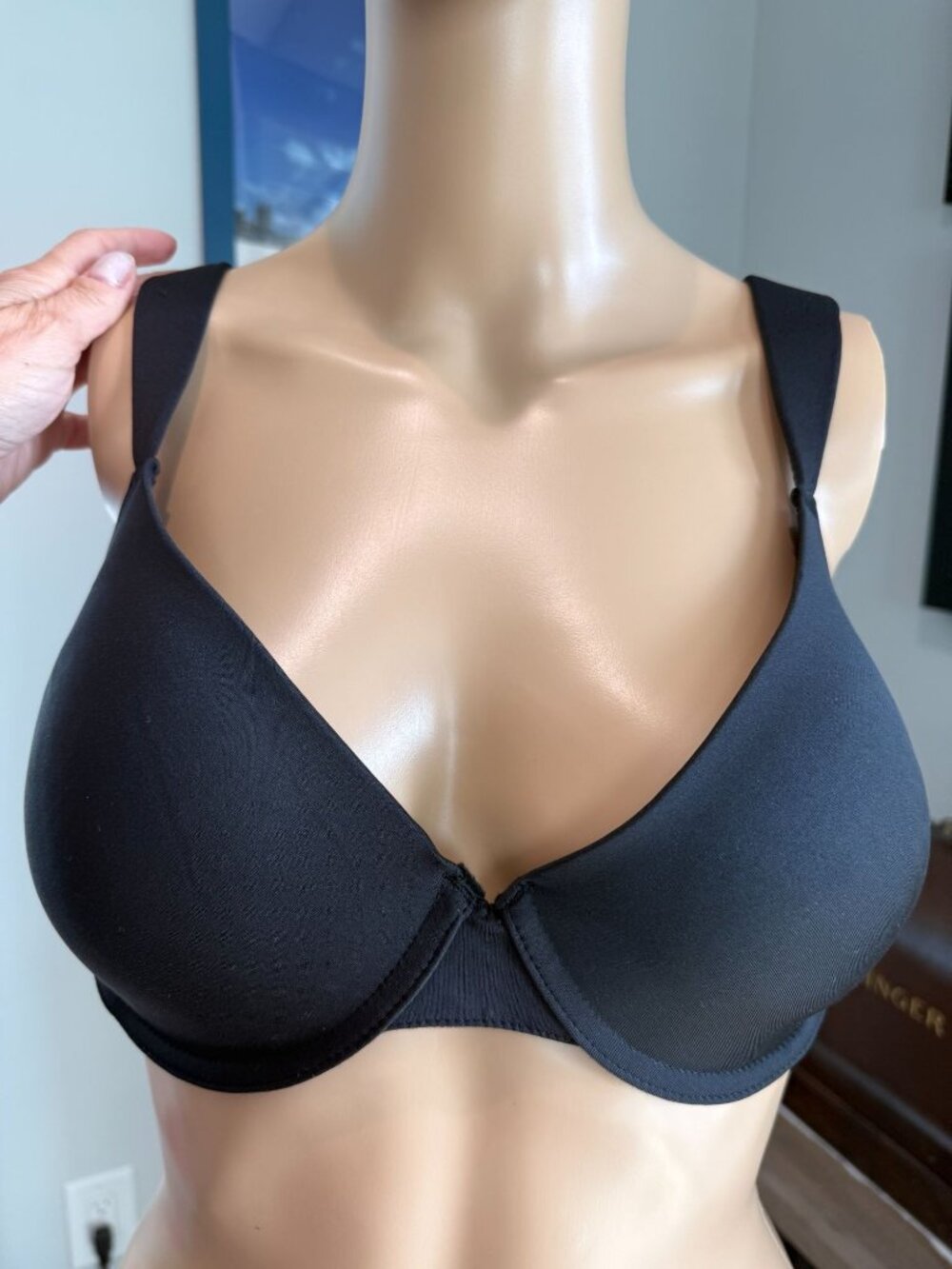 Anne Klein Black T-Shirt Bra - Size 38C